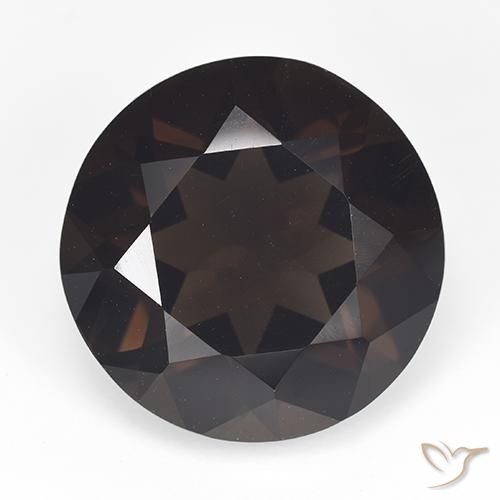 13.90ct Natural Marrón chocolate cuarzo ahumado, Redondo, VVS-VS