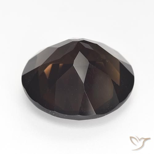 cuarzo ahumado Marrón chocolate natural de 13.90 ct, Redondo, VVS-VS