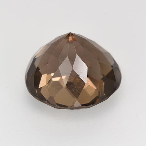 Cuarzo Ahumado Marrón nogal natural de 4.84 ct, Corte Redondo, VVS-VS