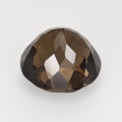 Cuarzo ahumado marrón natural de 5,28 ct, corte redondo, VVS-VS