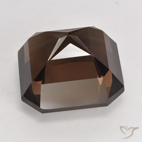 cuarzo ahumado Marrón rojizo natural de 11.87 ct, Corte Octágono / Esmeralda, VVS