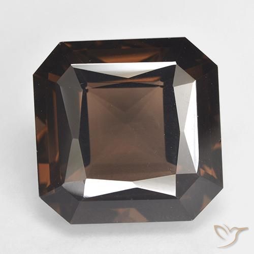 13.06ct Natural Marrón medio cuarzo ahumado, corte esmeralda, VVS