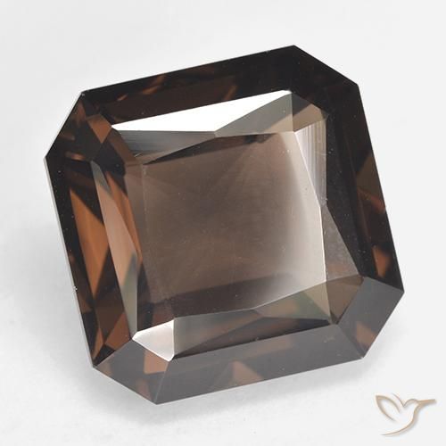 cuarzo ahumado Marrón medio natural de 13.06 ct, Corte Octágono / Esmeralda, VVS