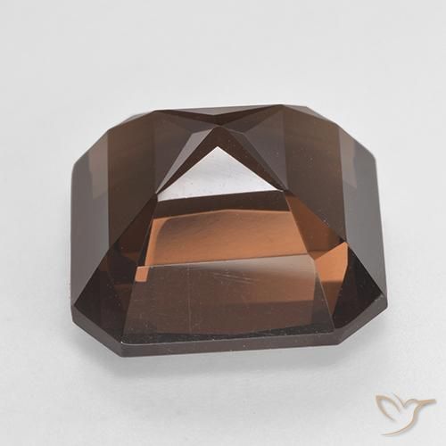 cuarzo ahumado Marrón medio natural de 13.06 ct, Corte Octágono / Esmeralda, VVS