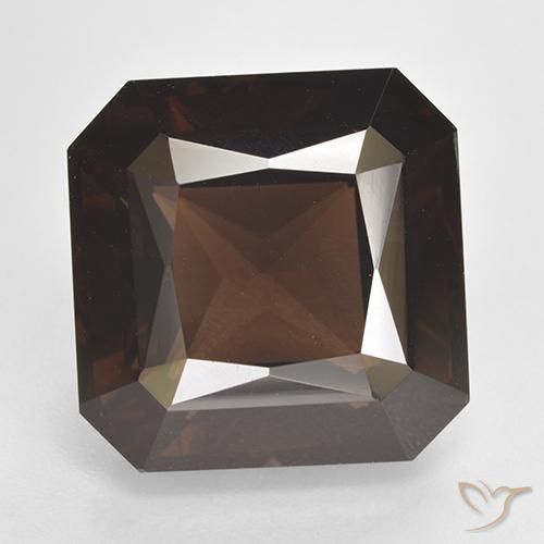 14.13ct Natural Marrón rojizo cuarzo ahumado, corte esmeralda, VVS
