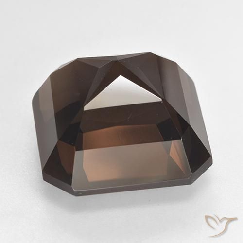 cuarzo ahumado Marrón rojizo natural de 14.13 ct, Corte Octágono / Esmeralda, VVS