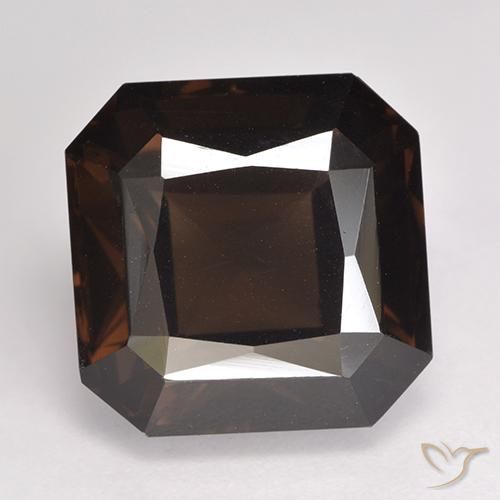9.51ct Natural Marrón chocolate cuarzo ahumado, corte esmeralda, VVS-VS