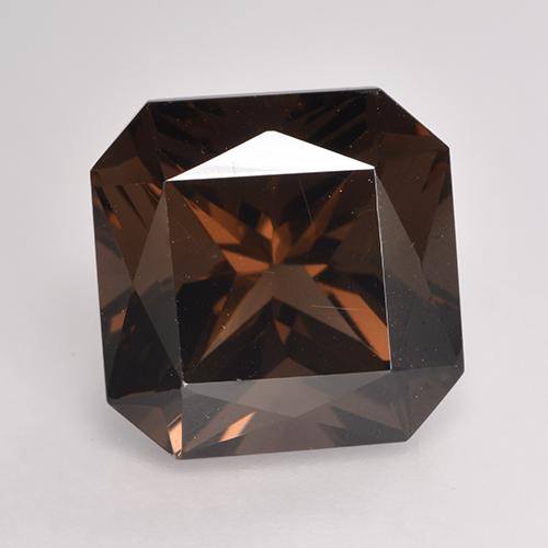 Cuarzo ahumado marrón natural de 7,64 ct, corte esmeralda, VVS-VS