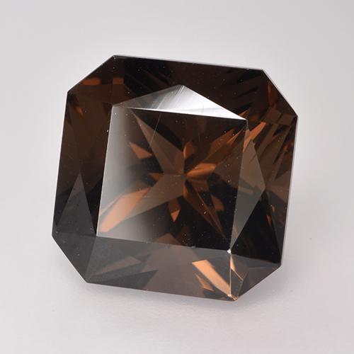 Cuarzo ahumado marrón natural de 7,64 ct, corte esmeralda, VVS-VS