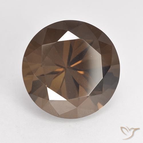 cuarzo ahumado Marrón nogal natural de 6.40 ct, Redondo, VVS-VS