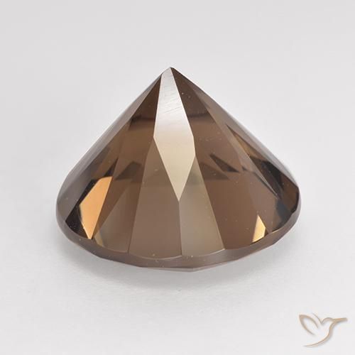 cuarzo ahumado Marrón nogal natural de 6.40 ct, Redondo, VVS-VS