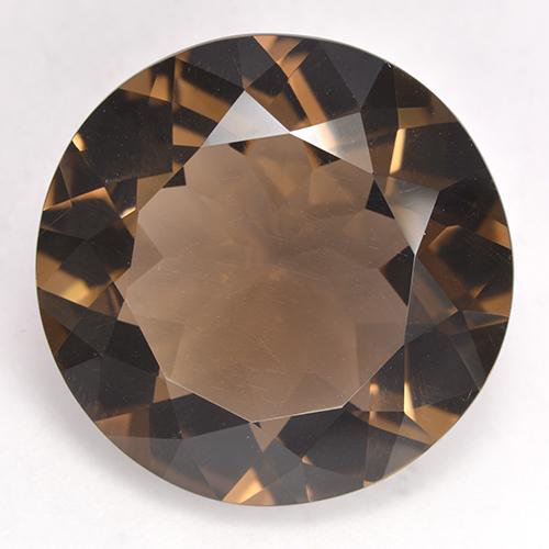 Cuarzo Ahumado Marrón natural de 18.95 ct, Corte Redondo, VVS-VS