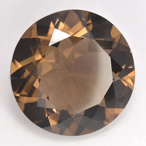 Cuarzo Ahumado Marrón natural de 18.95 ct, Corte Redondo, VVS-VS