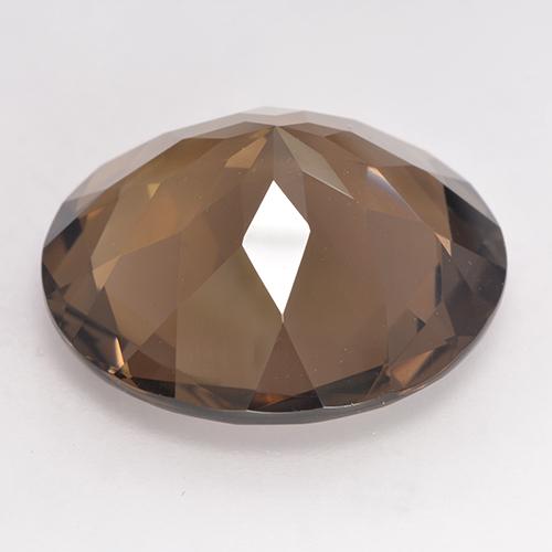 Cuarzo Ahumado Marrón natural de 18.95 ct, Corte Redondo, VVS-VS