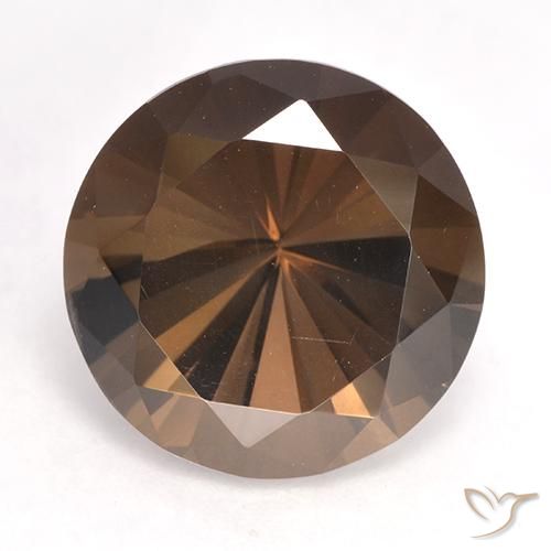 9.01ct Natural Marrón medio cuarzo ahumado, Redondo, VVS