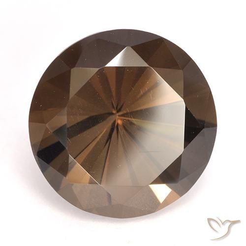 cuarzo ahumado Marrón medio natural de 9.01 ct, Redondo, VVS