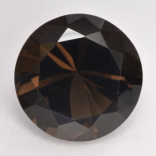 Cuarzo ahumado marrón natural de 10,13 ct, corte redondo, VVS-VS