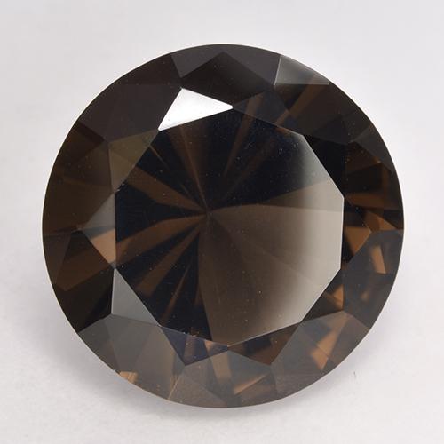 Cuarzo ahumado marrón natural de 10,13 ct, corte redondo, VVS-VS