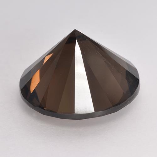 Cuarzo ahumado marrón natural de 10,13 ct, corte redondo, VVS-VS