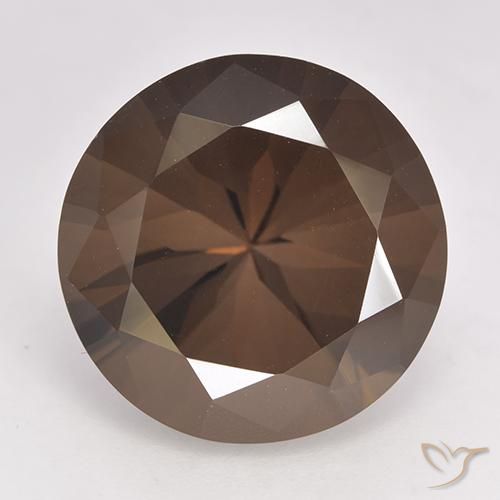 10.64ct Natural Marrón medio cuarzo ahumado, Redondo, VVS-VS