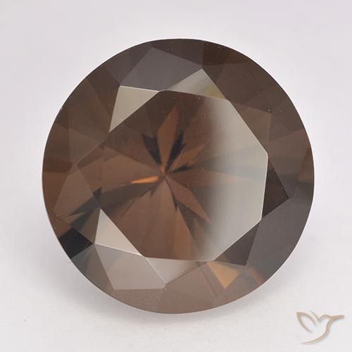 cuarzo ahumado Marrón medio natural de 10.64 ct, Redondo, VVS-VS