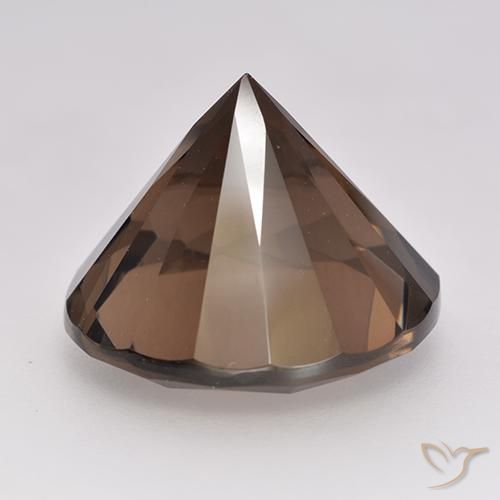 cuarzo ahumado Marrón medio natural de 10.64 ct, Redondo, VVS-VS