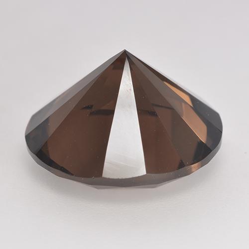 Cuarzo Ahumado Marrón nogal natural de 11.19 ct, Corte Redondo, VVS-VS