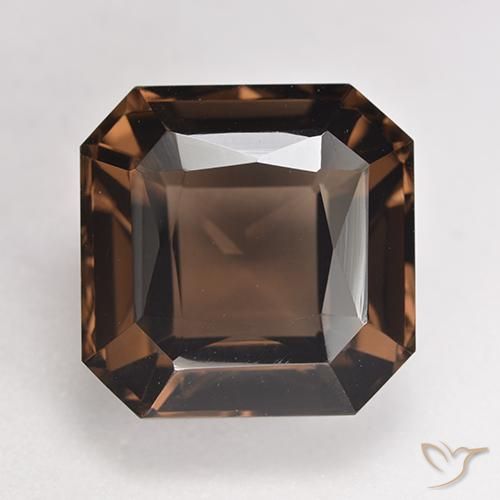 8.79ct Natural Marrón rojizo cuarzo ahumado, corte esmeralda, VVS-VS