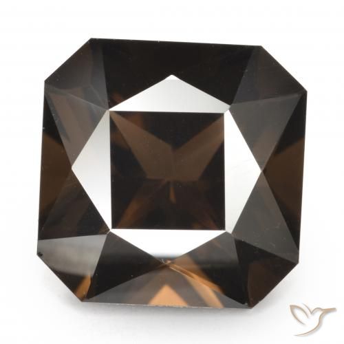 7.33ct Natural Marrón sombra cuarzo ahumado, corte esmeralda, VVS-VS