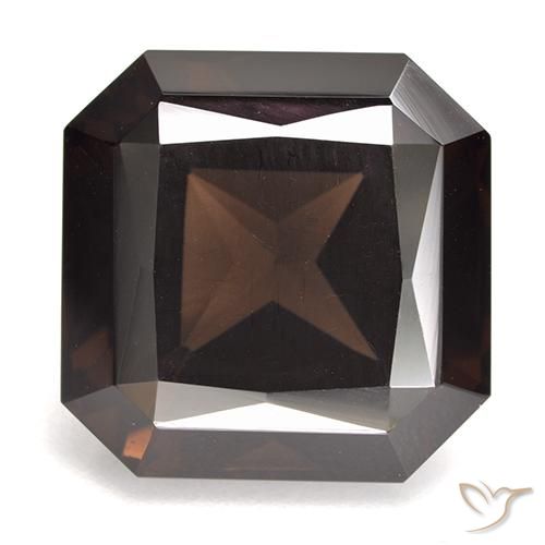 12.50ct Natural Marrón rojizo cuarzo ahumado, corte esmeralda, VVS-VS
