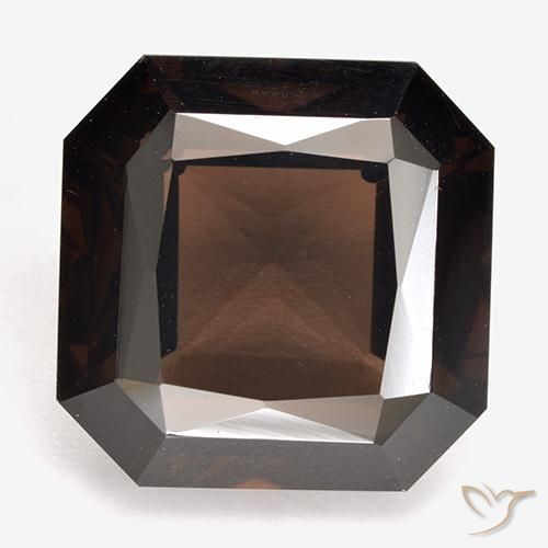 12.52ct Natural Marrón rojizo cuarzo ahumado, corte esmeralda, VVS-VS