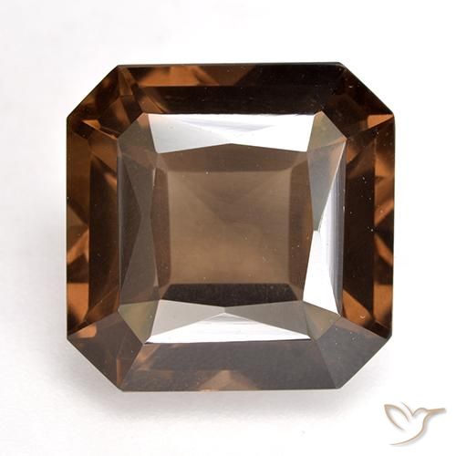 9.51ct Natural Marrón nogal cuarzo ahumado, corte esmeralda, VS
