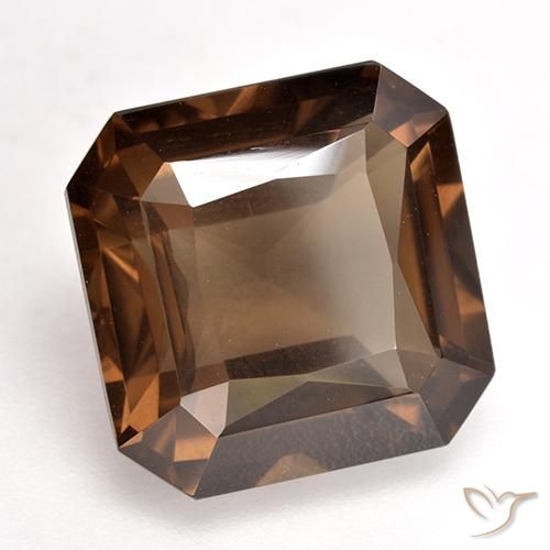 cuarzo ahumado Marrón nogal natural de 9.51 ct, Corte Octágono / Esmeralda, VS