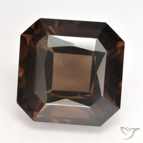 10.14ct Natural Marrón cuarzo ahumado, corte esmeralda, VS