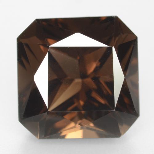 Cuarzo ahumado marrón natural de 10,00 ct, corte esmeralda, VVS
