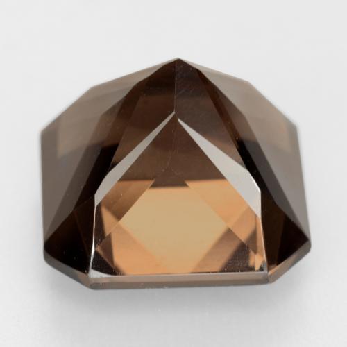 Cuarzo ahumado marrón natural de 10,00 ct, corte esmeralda, VVS