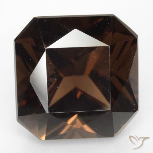 9.85ct Natural Marrón rojizo cuarzo ahumado, corte esmeralda, VVS
