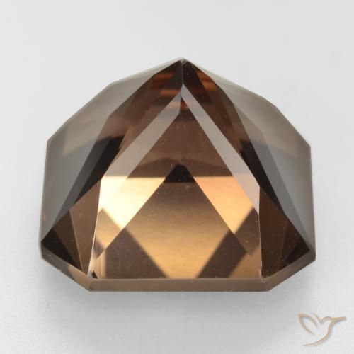 cuarzo ahumado Marrón rojizo natural de 11.78 ct, Corte Octágono / Esmeralda, VVS-VS
