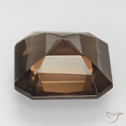 cuarzo ahumado Marrón medio natural de 8.65 ct, Corte Octágono / Esmeralda, VVS