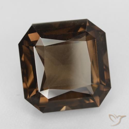 cuarzo ahumado Marrón medio natural de 9.31 ct, Corte Octágono / Esmeralda, VVS-VS