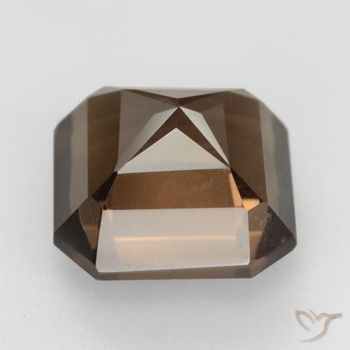 cuarzo ahumado Marrón medio natural de 9.31 ct, Corte Octágono / Esmeralda, VVS-VS
