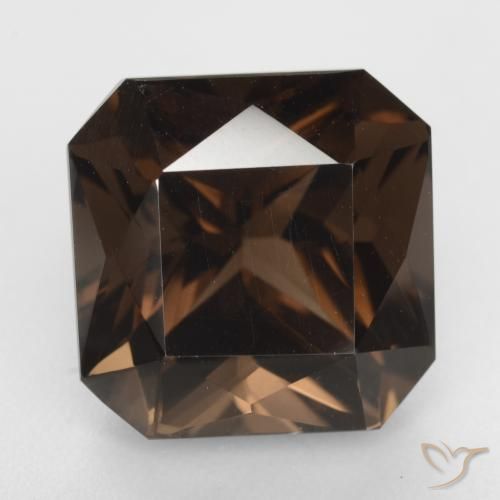 10.94ct Natural Marrón cuarzo ahumado, corte esmeralda, VVS-VS