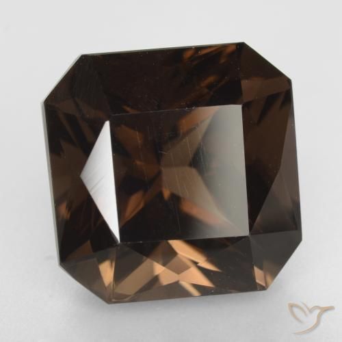cuarzo ahumado Marrón natural de 10.94 ct, Corte Octágono / Esmeralda, VVS-VS