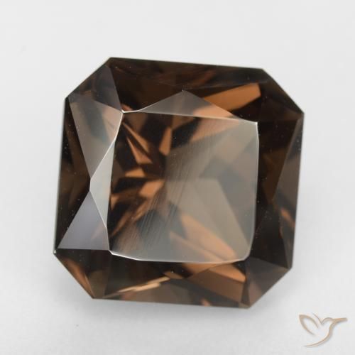 cuarzo ahumado Marrón chocolate natural de 11.88 ct, Corte Octágono / Esmeralda, VVS-VS
