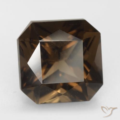 cuarzo ahumado Marrón oscuro natural de 7.49 ct, Corte Octágono / Esmeralda, VVS-VS