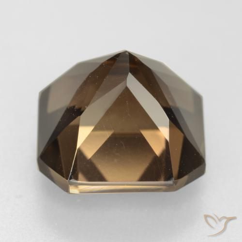 cuarzo ahumado Marrón oscuro natural de 7.49 ct, Corte Octágono / Esmeralda, VVS-VS