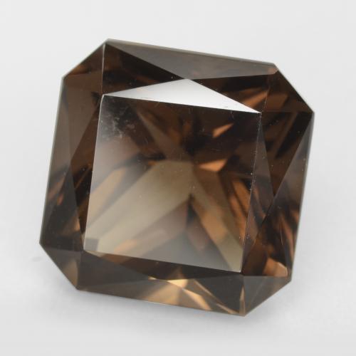 Cuarzo ahumado marrón natural de 10,19 ct, corte esmeralda, VVS-VS