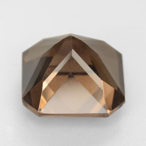 Cuarzo ahumado marrón natural de 10,19 ct, corte esmeralda, VVS-VS