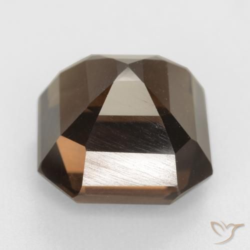 cuarzo ahumado Marrón nogal natural de 6.55 ct, Corte Octágono / Esmeralda, VVS-VS