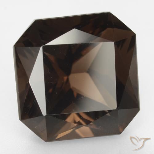 cuarzo ahumado Marrón natural de 13.18 ct, Corte Octágono / Esmeralda, VVS-VS